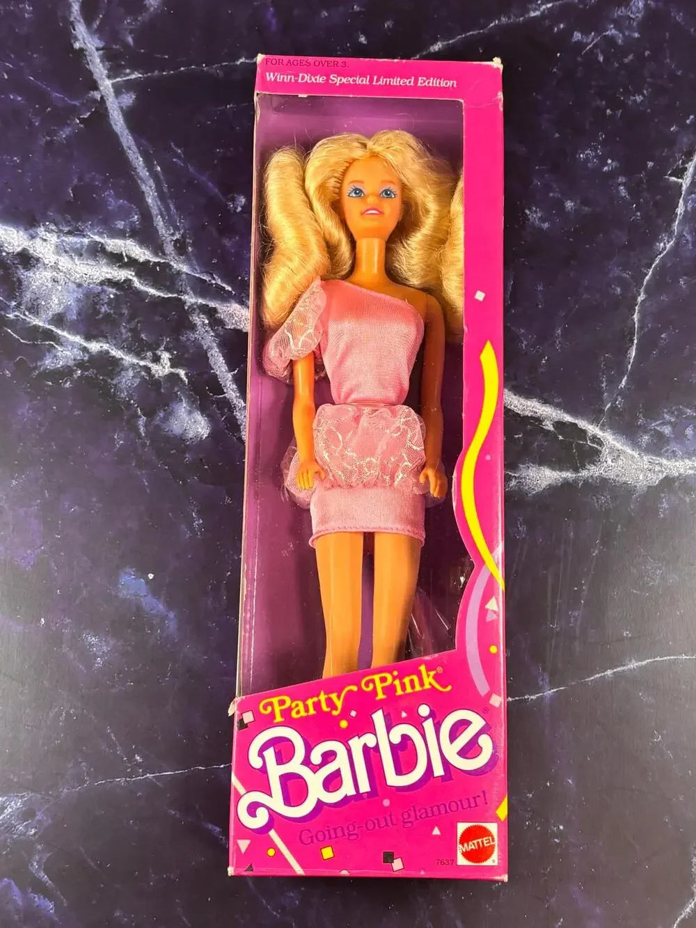 1989 Vintage Mattel Party Pink Barbie Winn-Dixie Special #7637 Vintage New